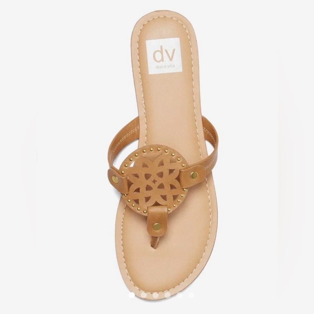 DV Dolce Vita Ladies Comfortable Stylish Gionna Everyday Flat Tan Sandal Size 11